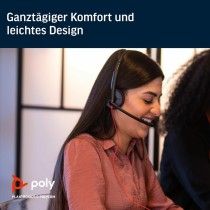 Kopfhörer mit Mikrofon Poly 209748-201 Schwarz
