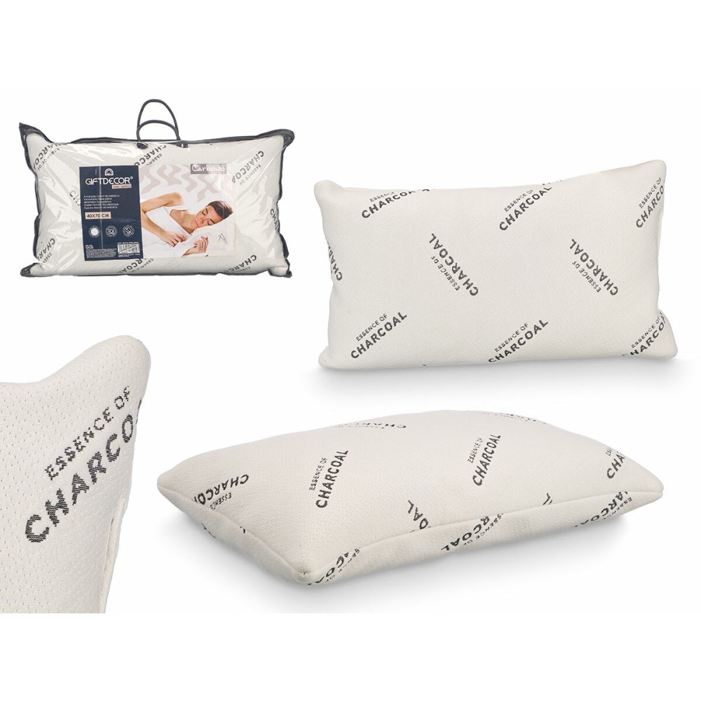 Viscoelastic Pillow Gift Decor White 70 x 15 x 40 cm (6 Units)