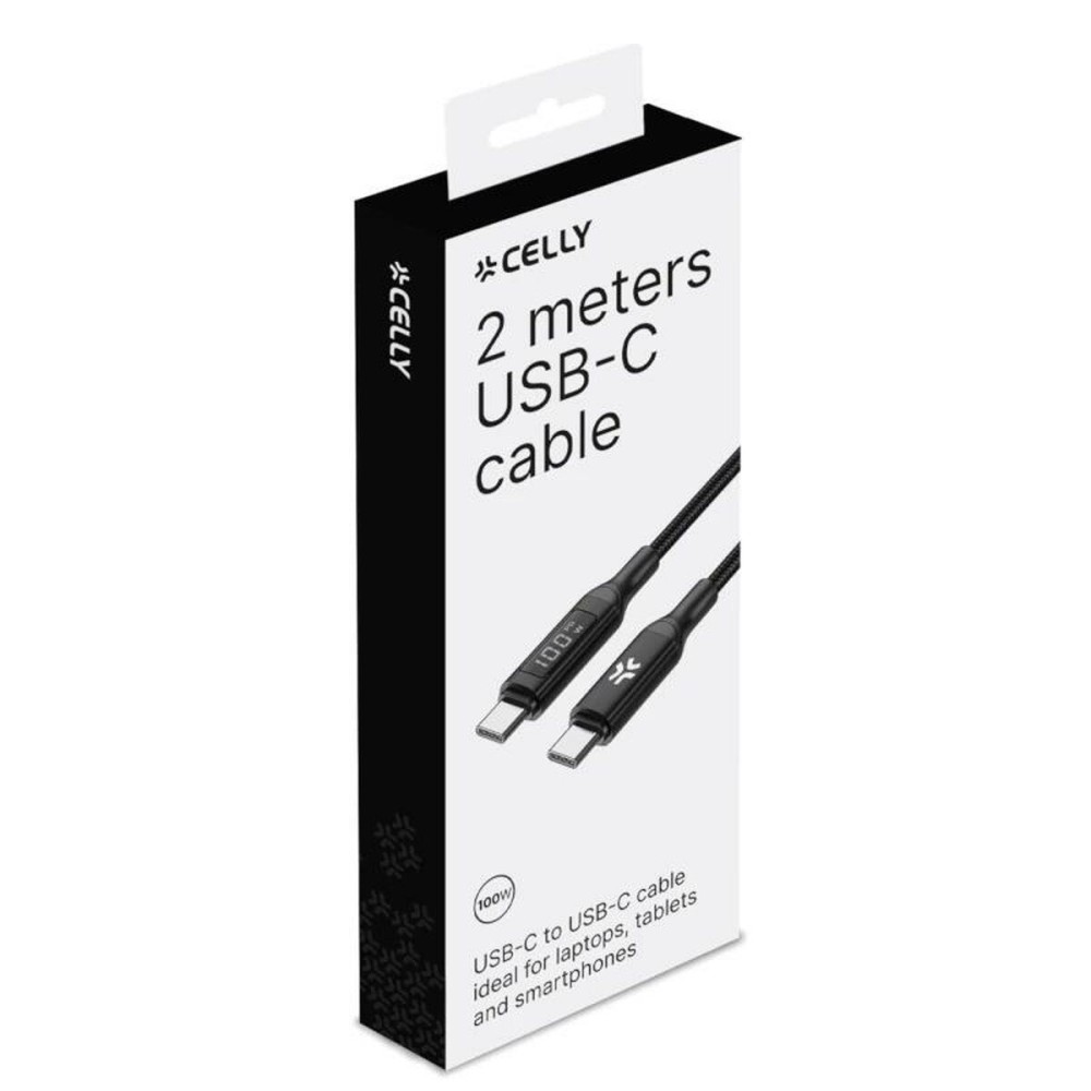 USB-C-Kabel Celly USBCUSBC100WLED