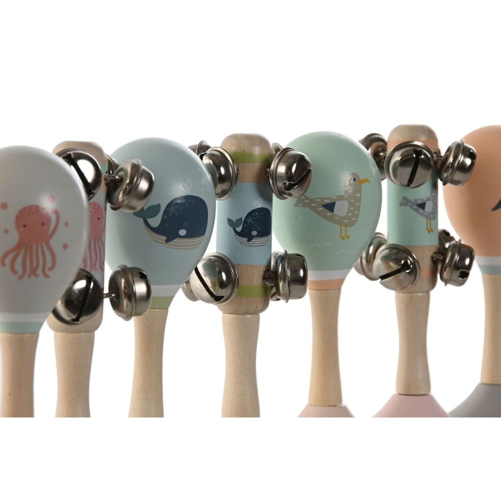 Jouet musical Home ESPRIT Bois 11,5 x 2 x 15,5 cm Maracas (4 Unités)