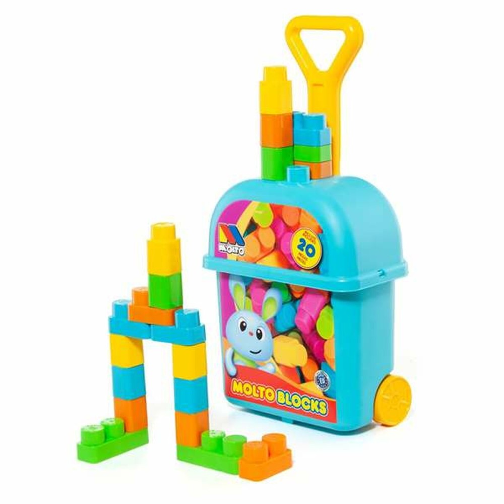 Building Blocks Game Moltó 20 Pieces Trolley