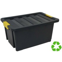 Storage Box with Lid Archivo 2000 Black 43 x 63 x 30 cm 55 L