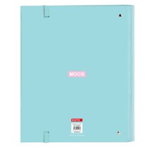 Ring binder Moos Butterflies Blue 27 x 32 x 3.5 cm