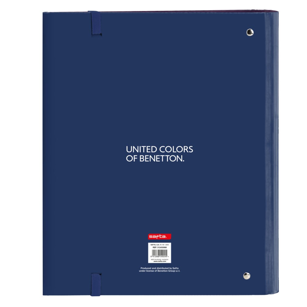 Ring binder Benetton Cool Navy Blue 27 x 32 x 3.5 cm