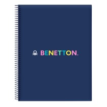 Notebook Benetton Cool Navy Blue A4 120 Sheets