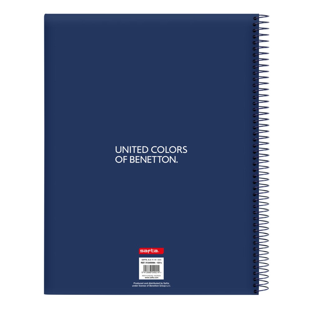 Carnet Benetton Cool Blue marine A4 120 Volets