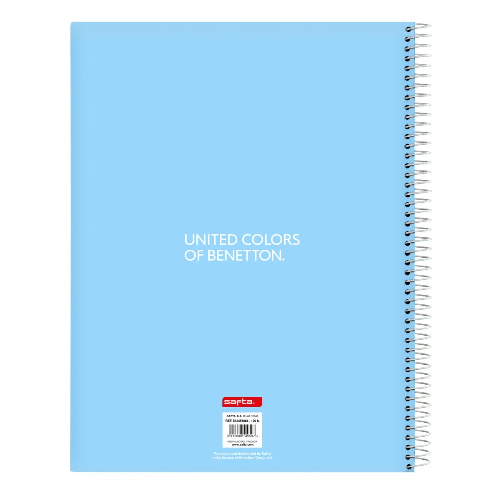 Notebook Benetton Spring Sky blue A4 120 Sheets