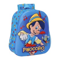 Sac à dos enfant 3D Clásicos Disney Pinochio Bleu 27 x 33 x 10 cm