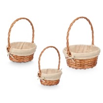 Basket set Kipit Natural Polyester Cotton wicker 3 Pieces (8 Units)