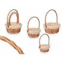 Set de basket Kipit Naturel Polyester Coton osier 3 Pièces (8 Unités)