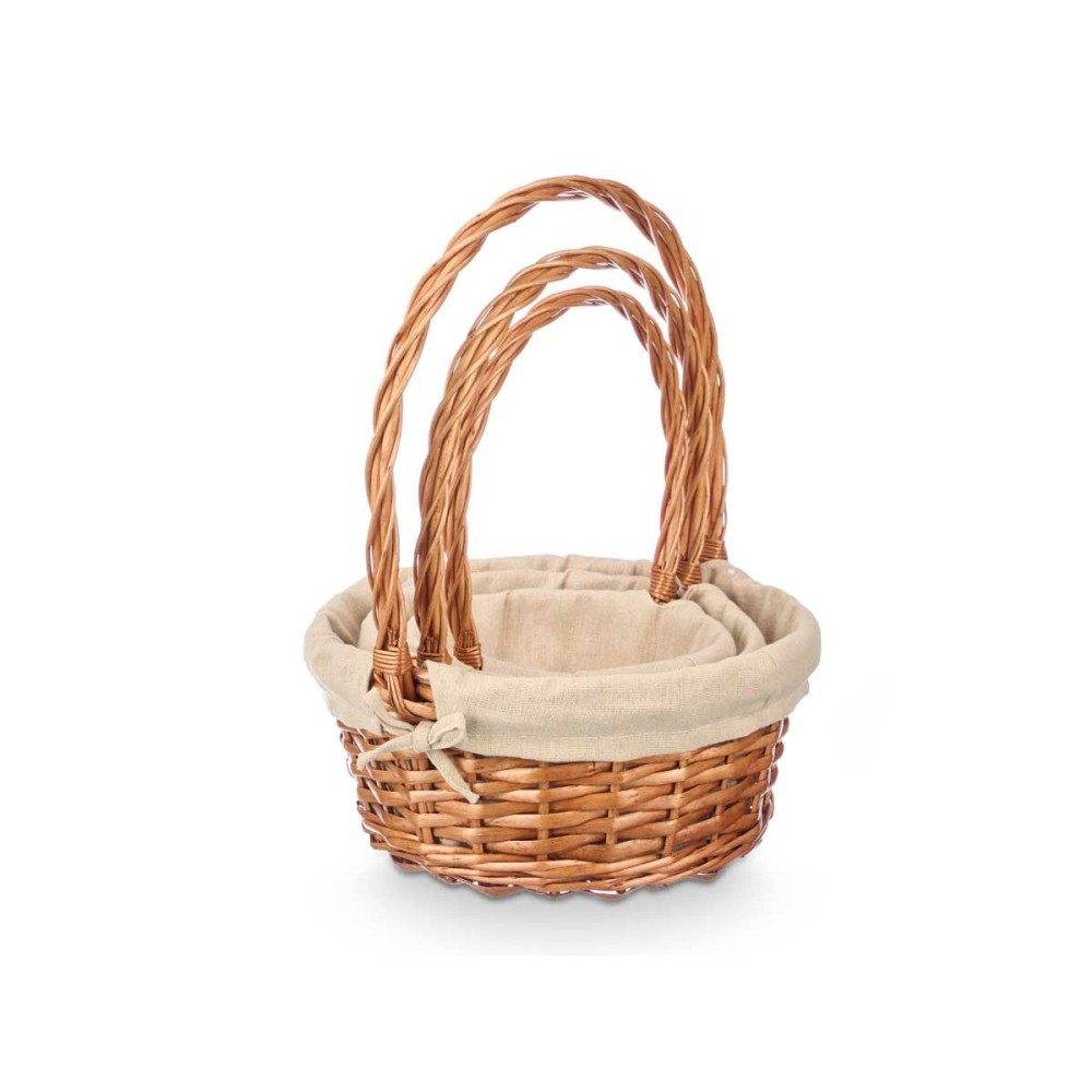Basket set Kipit Natural Polyester Cotton wicker 3 Pieces (8 Units)