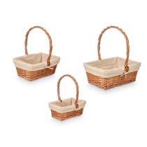 Basket set Kipit Natural Polyester Cotton wicker 3 Pieces (8 Units)