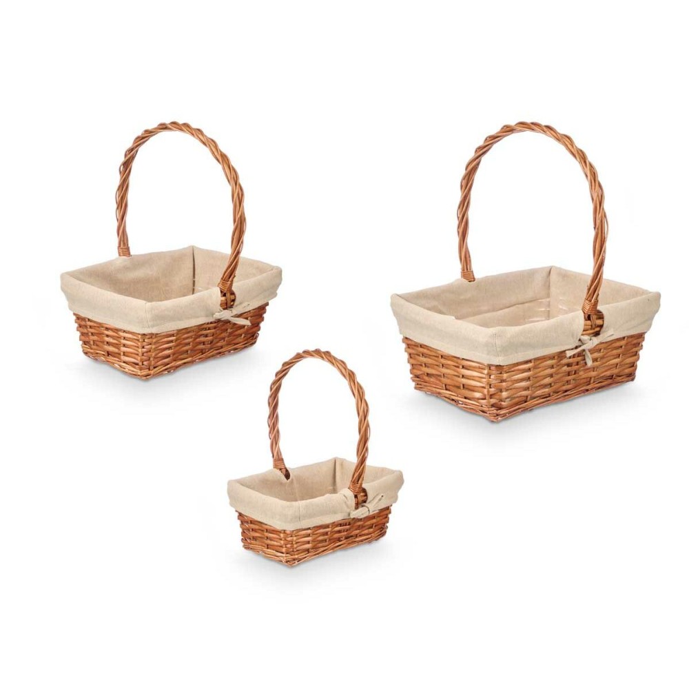 Basket set Kipit Natural Polyester Cotton wicker 3 Pieces (8 Units)