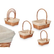 Basket set Kipit Natural Polyester Cotton wicker 3 Pieces (8 Units)
