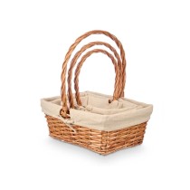 Basket set Kipit Natural Polyester Cotton wicker 3 Pieces (8 Units)