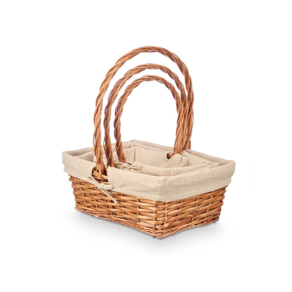Basket set Kipit Natural Polyester Cotton wicker 3 Pieces (8 Units)