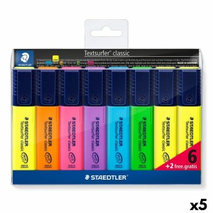 Ensemble de Marqueurs Fluorescents Staedtler Textsurfer Classic Multicouleur (5 Unités)