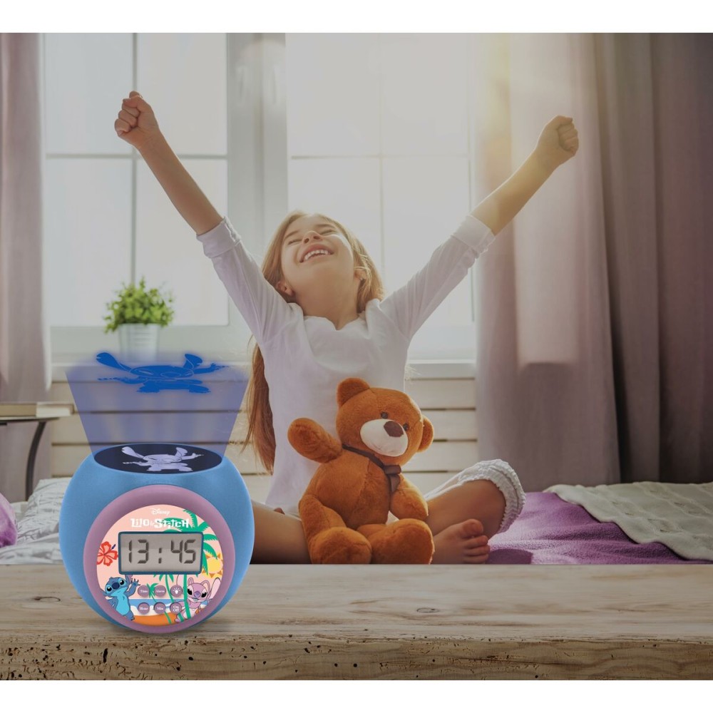 Radio Alarm Clock with LCD Projector Lexibook Stitch