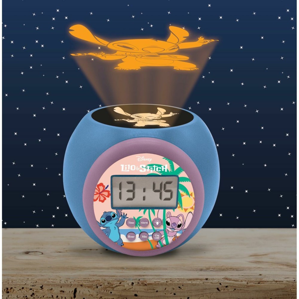Radio Alarm Clock with LCD Projector Lexibook Stitch