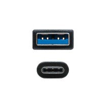 USB A zu USB-C-Kabel NANOCABLE 10.01.4002 Schwarz 2 m (1 Stück)