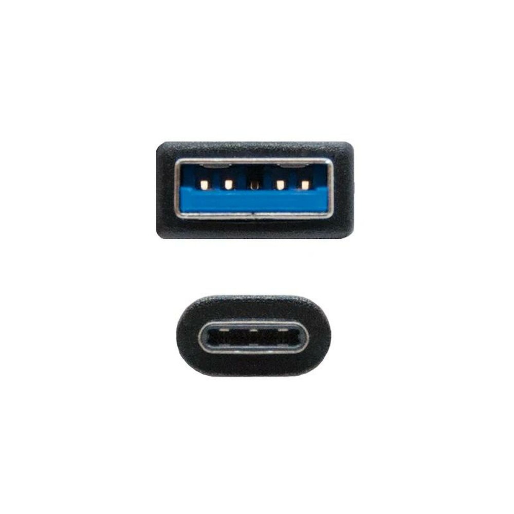 Câble USB A vers USB-C NANOCABLE 10.01.4002 Noir 2 m (1 Unité)