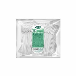 Ensemble de Cuillères Algon Réutilisable Blanc 10 Unités 16,6 cm