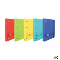 Reliure à anneaux Oxford Live & Go Multicouleur A4+ (10 Unités)