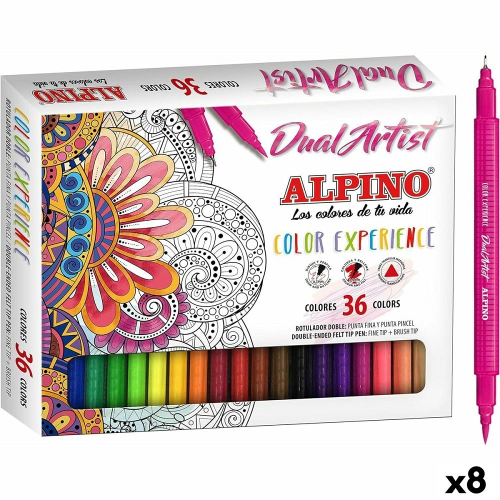 Ensemble de Marqueurs Alpino Dual Artist Multicouleur (8 Unités)