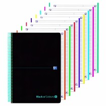 Set of exercise books Oxford Black n Colours Black Turquoise A4+ 160 Sheets (3 Units)