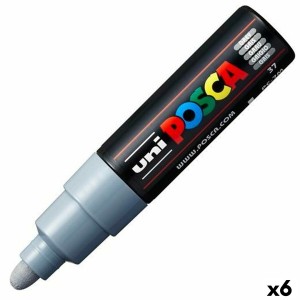 Marqueur POSCA PC-7M Gris (6 Unités)