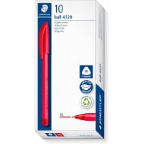 Ensemble de Stylos Staedtler Ball 4320 Rouge 1 mm (100 Unités)