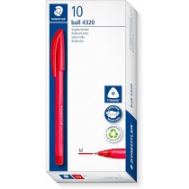 Kugelschreiber-Set Staedtler Ball 4320 Rot 1 mm (100 Stück)