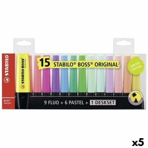 Fluorescent Marker Set Stabilo Boss Multicolour (5 Units)