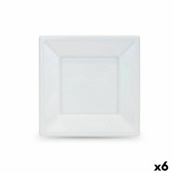 Lot d'assiettes réutilisables Algon Blanc Plastique 18 x 18 x 1,5 cm (36 Unités)