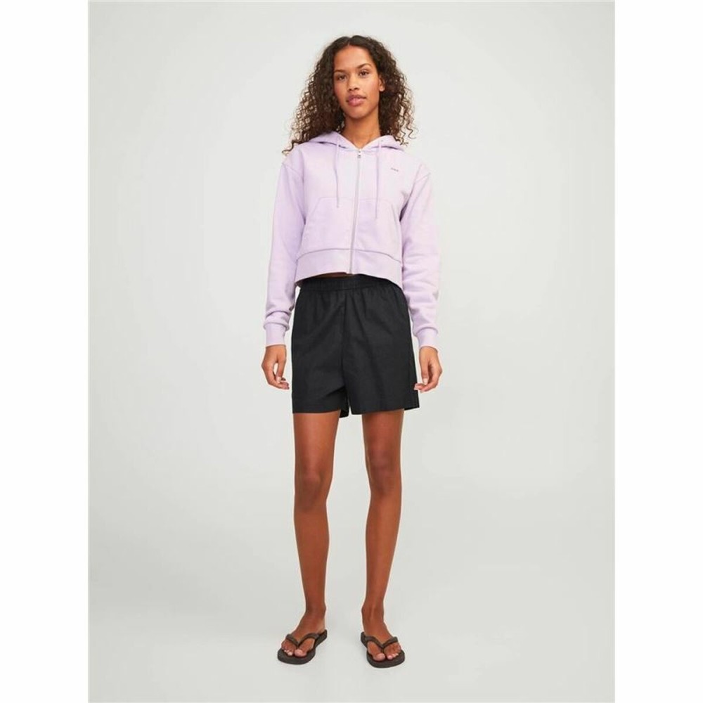 Sports Shorts for Women Jack & Jones Black Linen