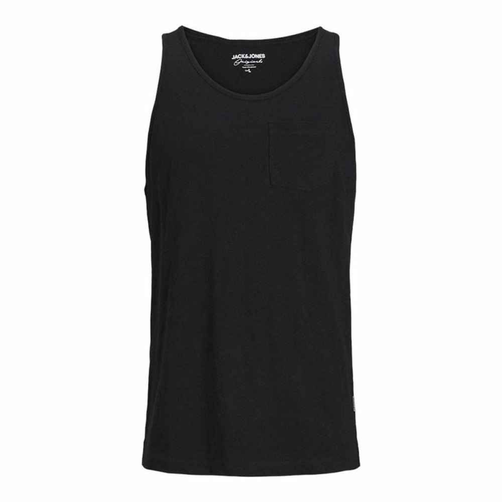 Tanktop Mann Jack & Jones Tampa Slub Schwarz