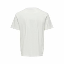 Men’s Short Sleeve T-Shirt Only & Sons Onskolton Reg Beach White