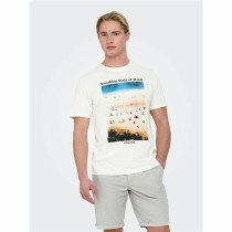 Herren Kurzarm-T-Shirt Only & Sons Onskolton Reg Beach Weiß