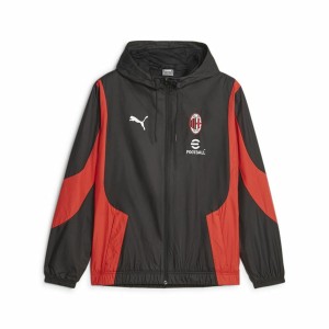 Sportjackefür Herren Puma Ac Milan Prematch Schwarz Rot