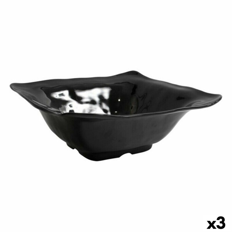 Salad Bowl AIR Inde 143888 Porcelain 36,5 x 35,8 x 13,6 cm (3 Units) (36,5 x 35,8 x 13,6 cm)