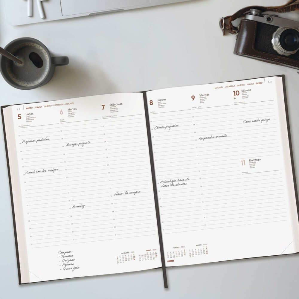 Agenda Finocam Noir 21 x 27 cm
