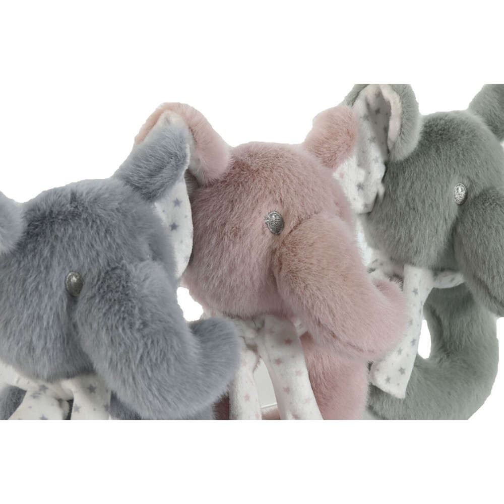 Fluffy toy Home ESPRIT Blue Green Pink 15 x 9 x 17 cm (3 Units)