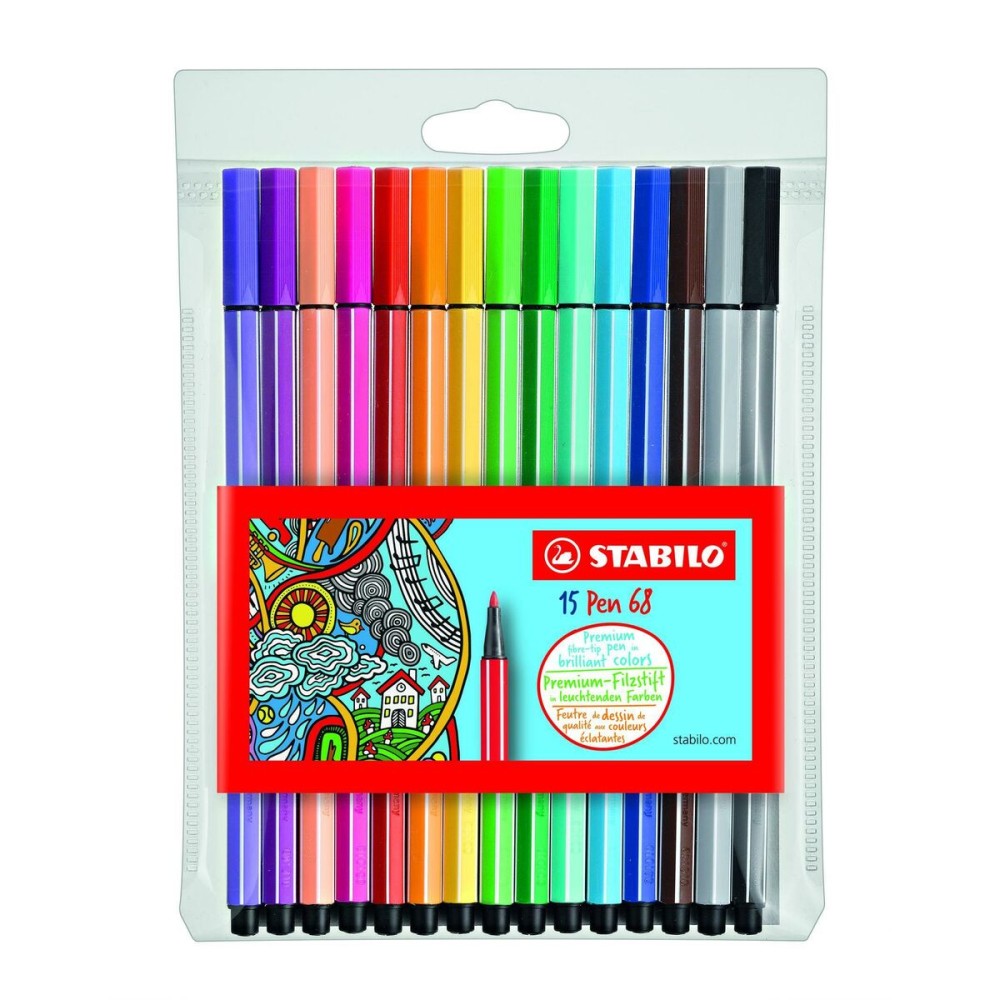 Ensemble de Marqueurs Stabilo Pen 68 Multicouleur (10 Unités)