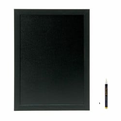 Ardoise Securit Woody Teck Mural Noir 80 x 60 cm