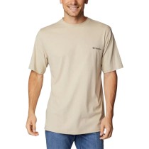 Men’s Short Sleeve T-Shirt Columbia Csc Basic Logo™ Light brown Moutain