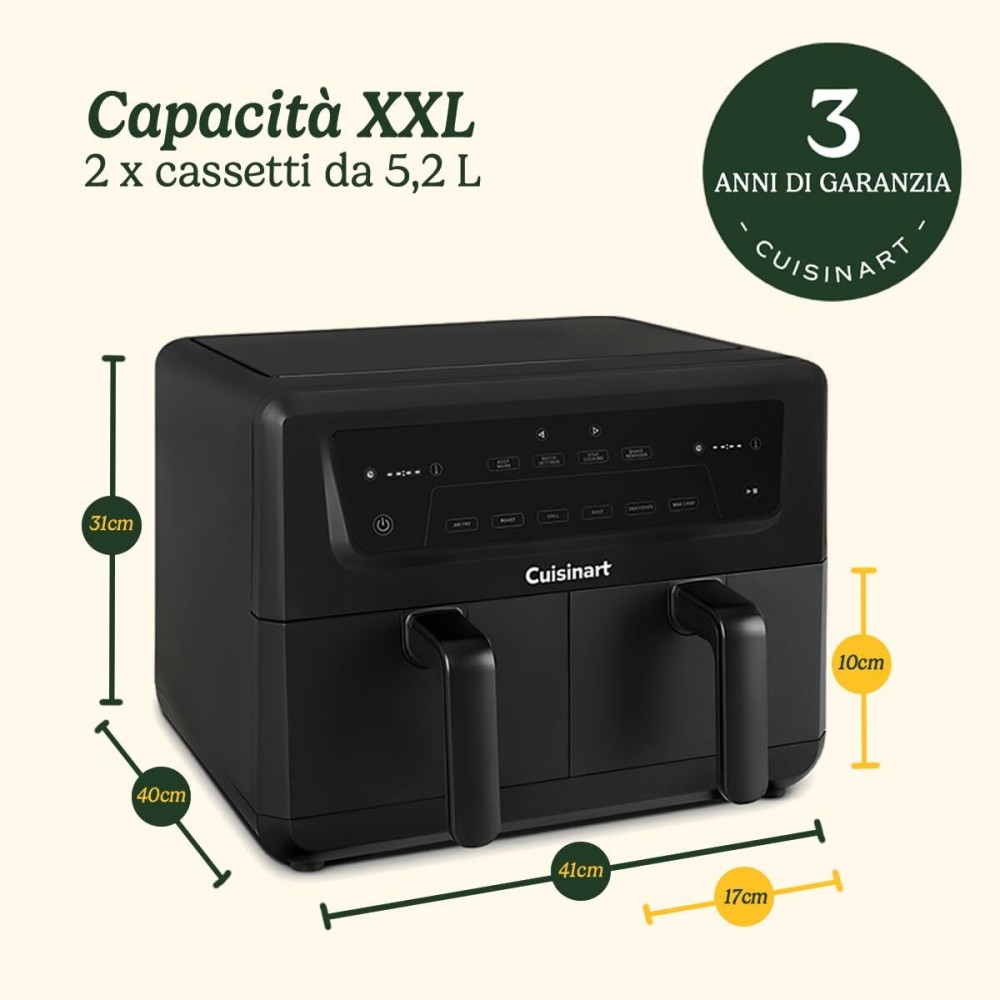 Friteuse à Air Cuisinart Noir 2400 W