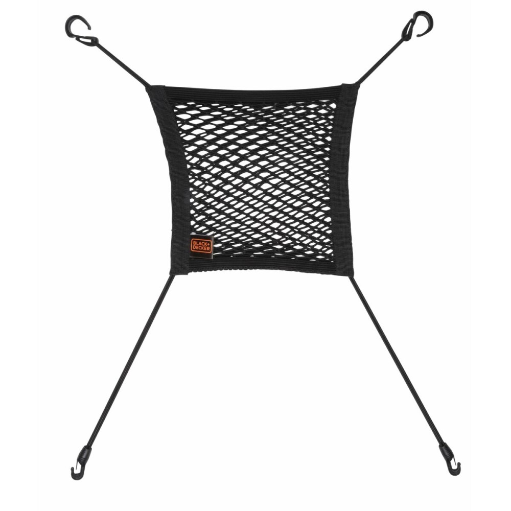 Car storage net Black & Decker Black 30 x 28 cm