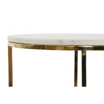 Jeu de 2 tables DKD Home Decor Blanc Doré Aluminium Marbre 46 x 46 x 58 cm