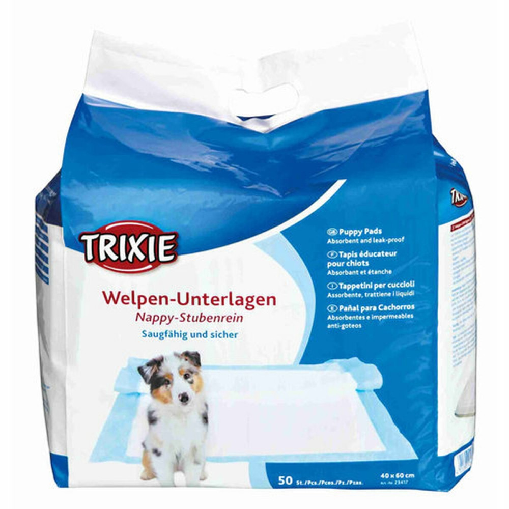 Saugende Unterlage Trixie Puppy Nappy 40 x 60 cm 40 × 60 cm Weiß 50 Stück