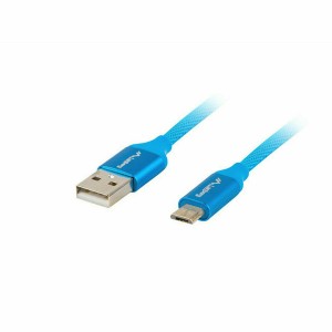 Câble USB vers micro USB Lanberg CA-USBM-20CU-0010-BL Bleu 1 m (1 Unité)